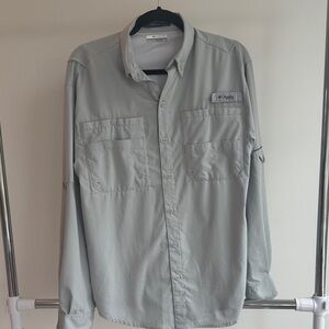 Columbia Light Gray Long Sleeve Shirt